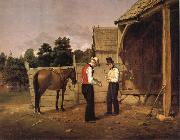 William Sidney Mount Der Pferdehandel painting